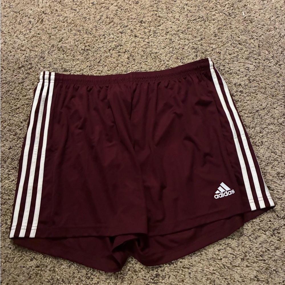 NWT Adidas Women's Maroon Athletic Shorts SQUADRA 21 XL